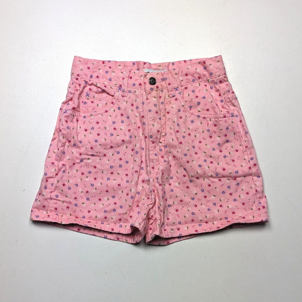 Vintage Circo Shorts Girls Size 8 Pink Floral Dainty Denim